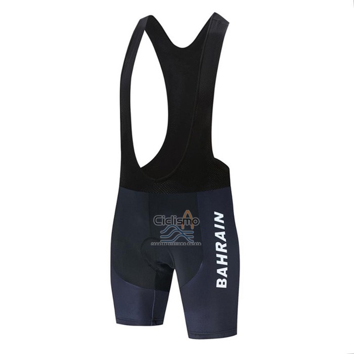 Bahrain Ropa Ciclismo Culotte Corto 2020 Mangas Cortas Naranja Negro